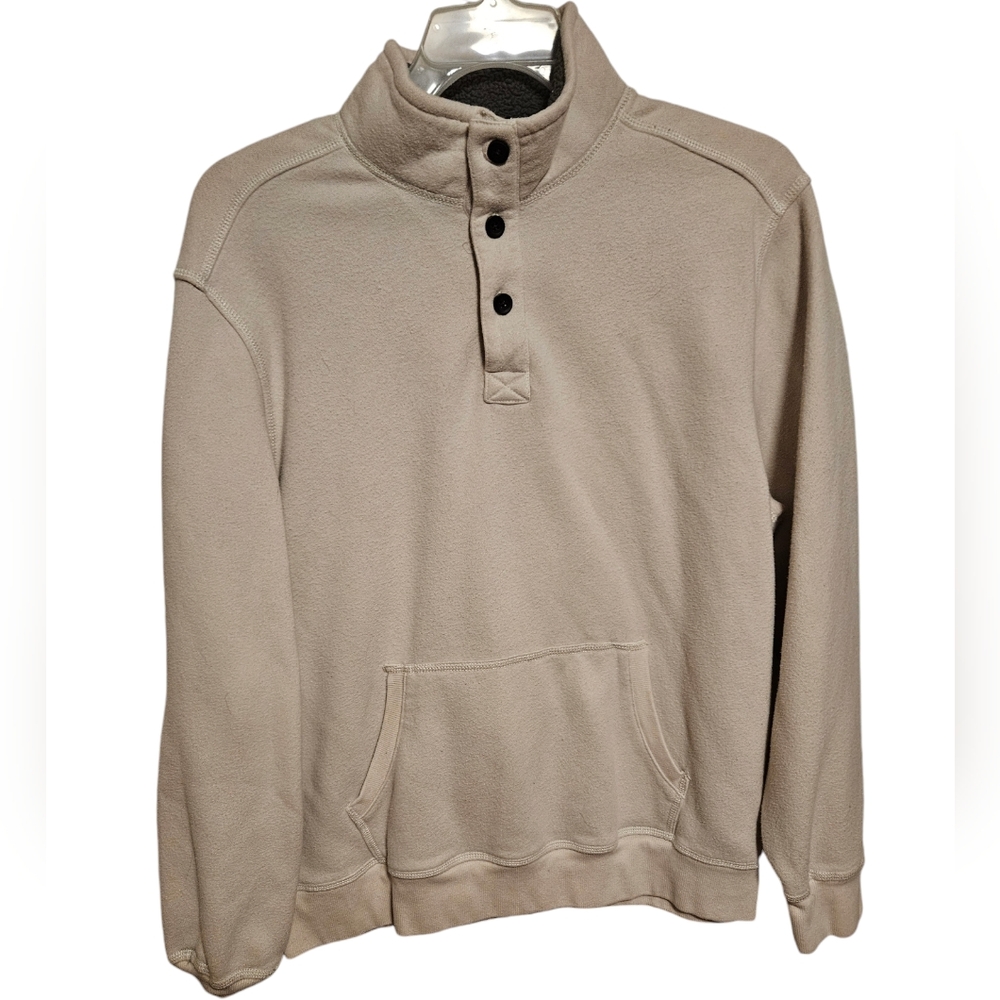 G.H. Bass & Co Sherpa lined Mock Neck Pullover Sweater Sz XL